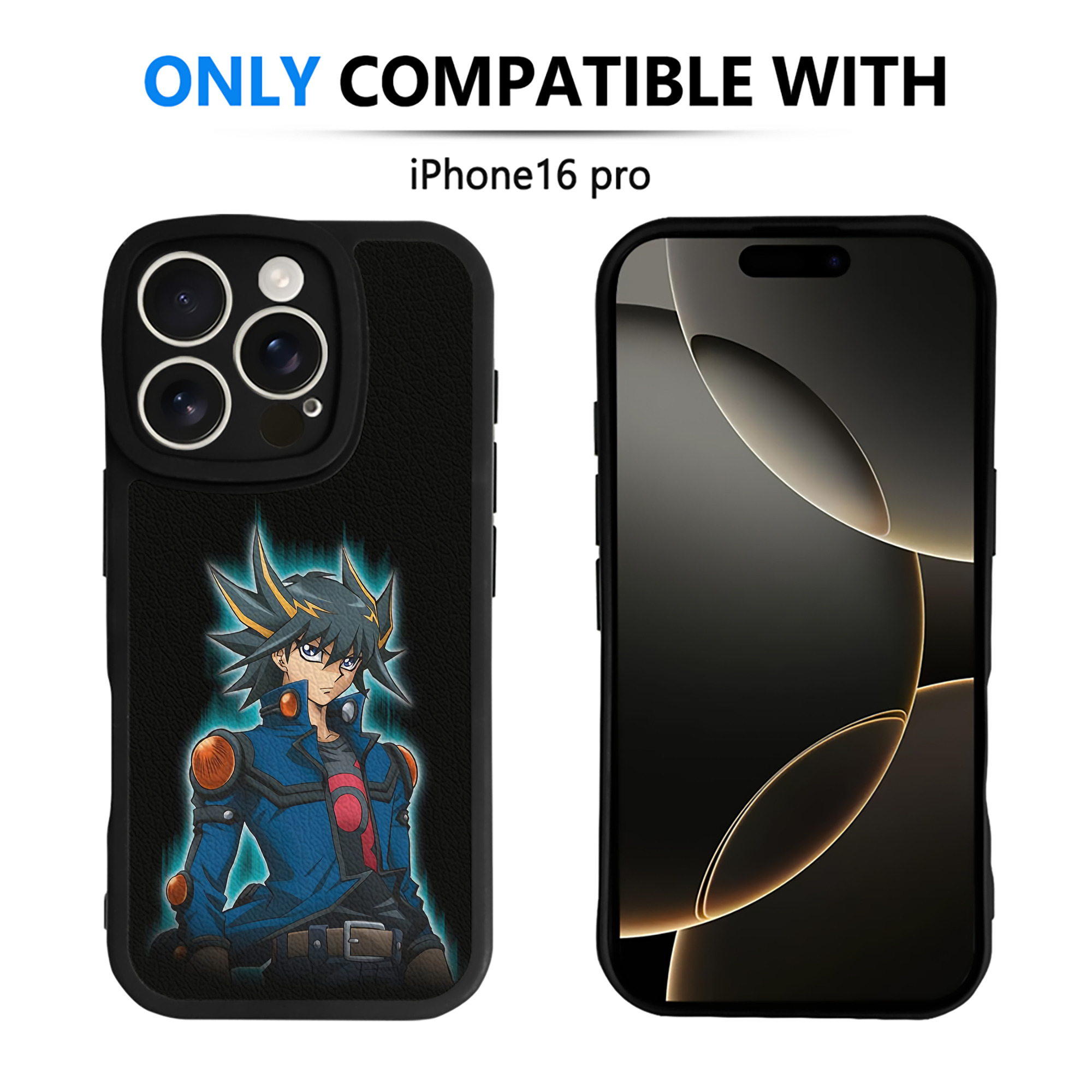 （画像用） 遊☆戯☆王 Yu-Gi-Oh! 【iPhone 16シリーズ対応】シリコンスマホケース（レザー調） 材質：シリコン